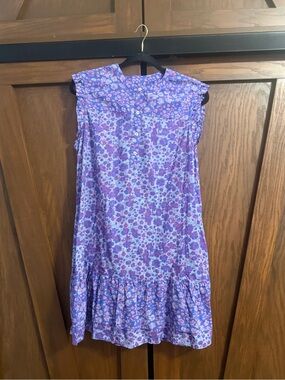 Vineyard Vines Women's Purple Floral Shift Dress Sleeveless Short Size 10